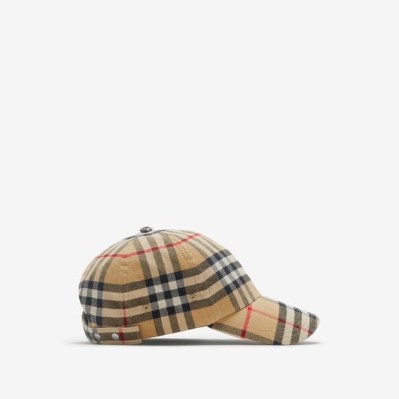 NWT $440 BURBERRY Check Cotton Baseball Cap Sz M - Picture 1 of 10